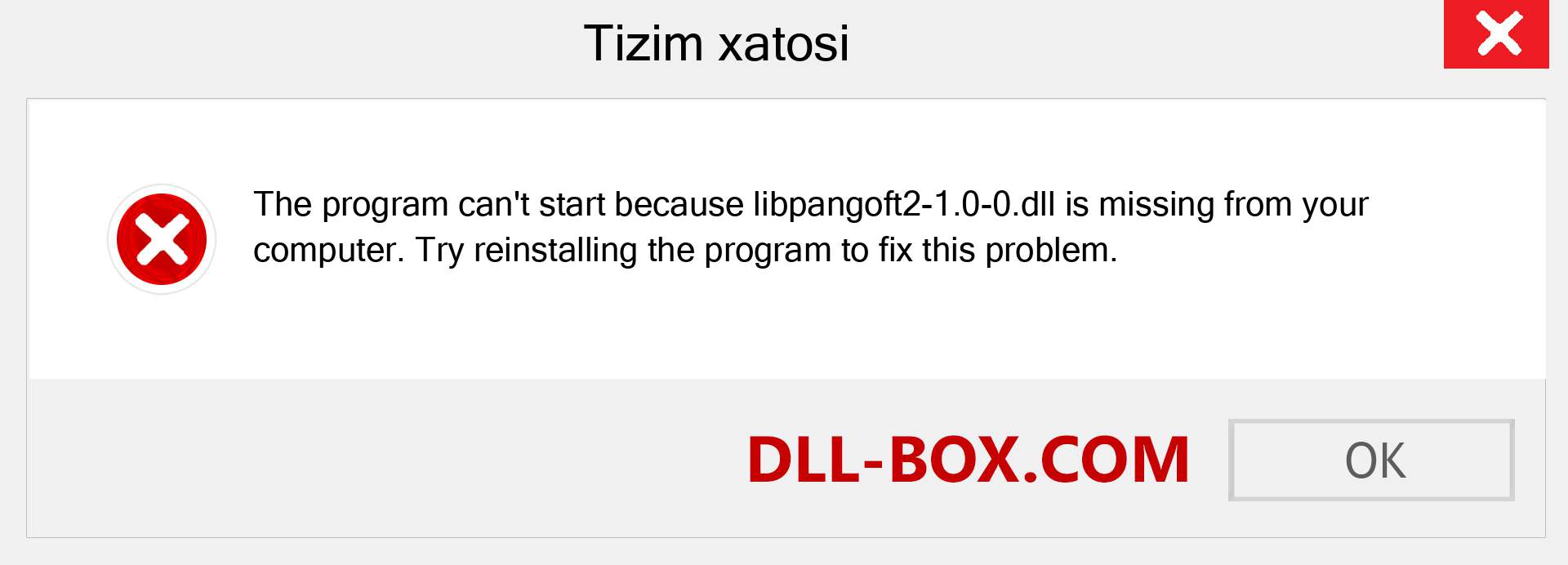 libpangoft2-1.0-0.dll fayli yo'qolganmi?. Windows 7, 8, 10 uchun yuklab olish - Windowsda libpangoft2-1.0-0 dll etishmayotgan xatoni tuzating, rasmlar, rasmlar